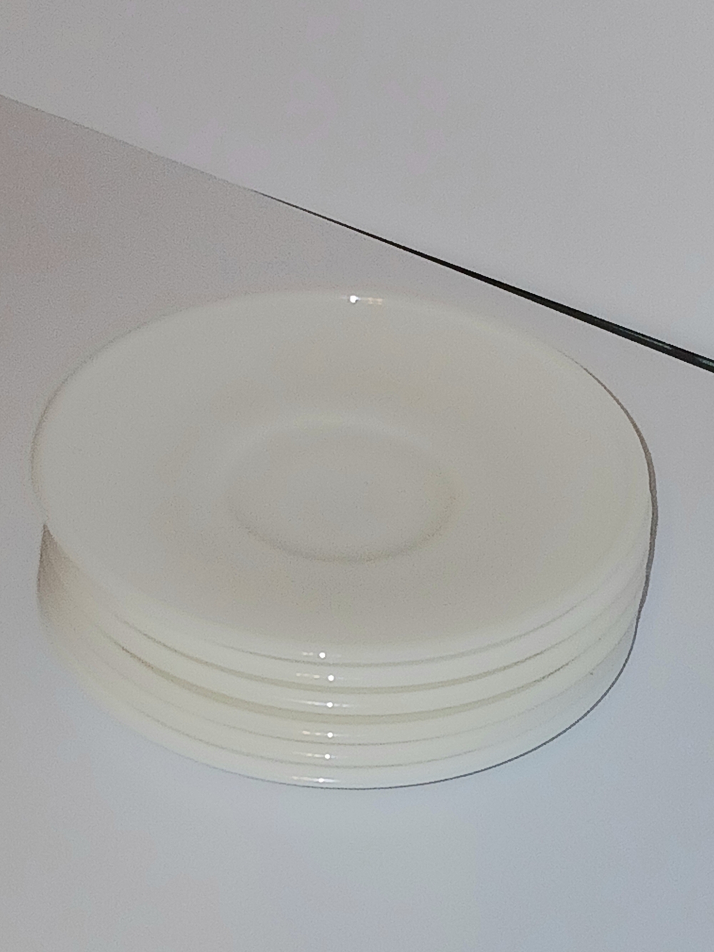 Vintage Milk Glass Saucers